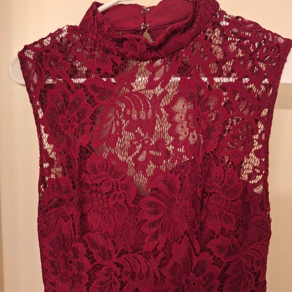 Betsy & Adam size 6 lace turtleneck-collar dress - Picture 5 of 9